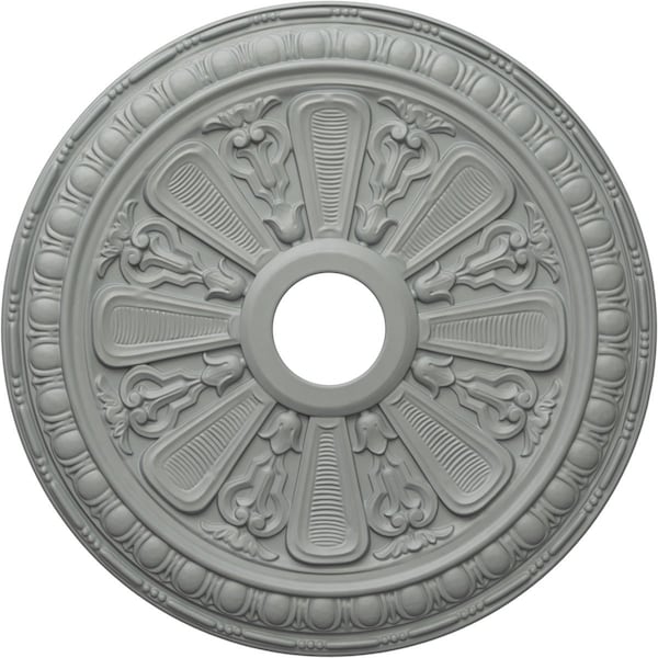 Ekena Millwork Bristol Ceiling Medallion (Fits Canopies up to 3 7/8"), 23 1/2"OD x 3 7/8"ID x 1"P, Primed White CM23BI - main